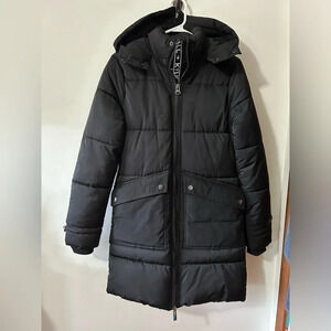 Kendall + Kylie Black Simms Puffer  Jacket